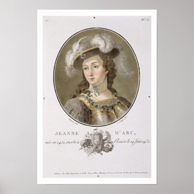 Portrait of Joan of Arc (1412-31), 1787 (coloured Poster (Front)