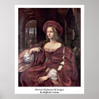 Portrait Of Joanna Of Aragon By Raffaello Sanzio