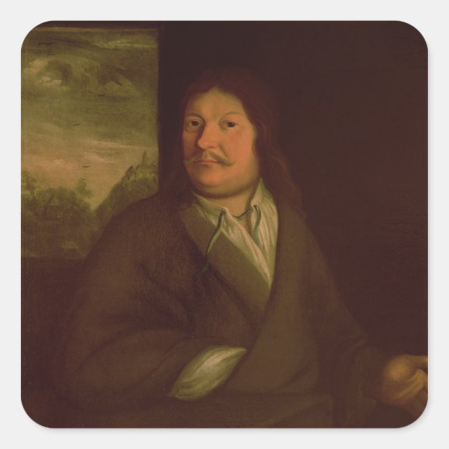 Portrait of Johann Ambrosius Bach , 1685 Square Sticker (Front)