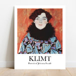 Portrait of Johanna Staude by Gustav Klimt Poster<br><div class="desc">Bring a touch of Art Nouveau to your home with this beautiful poster of ‘Portrait of Johanna Staude’ by Gustav Klimt. Created between 1917 and 1918, this oil on canvas painting is a stunning example of Klimt’s work during his later career. The original painting is housed in the Belvedere Museum...</div>