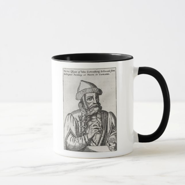 Portrait of Johannes Gutenberg Mug (Right)