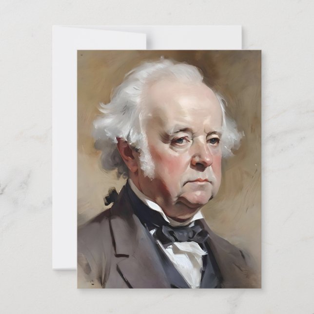 Portrait Of John Adams - U.S. Presidents Se Holiday Card (Front)