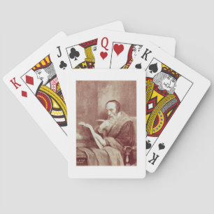 Portrait of John Calvin (1509-1564) (engraving) Playing Cards