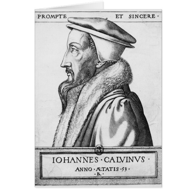 Portrait of John Calvin  aged 53, 1564 (Front)