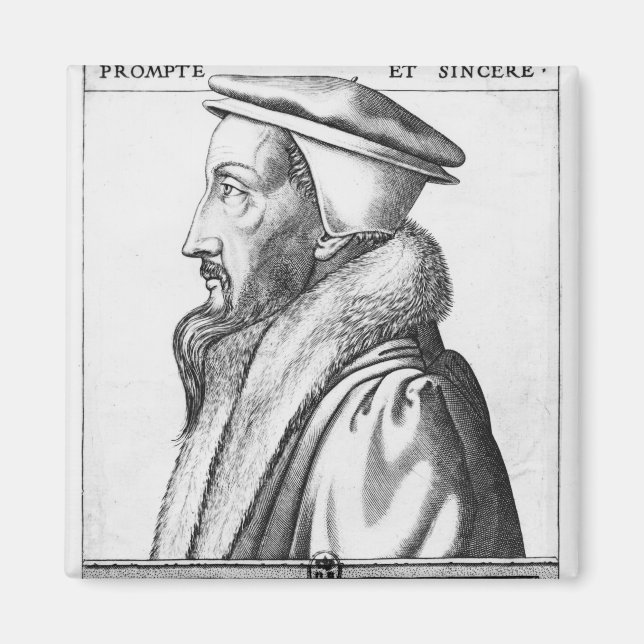 Portrait of John Calvin  aged 53, 1564 Magnet (Front)