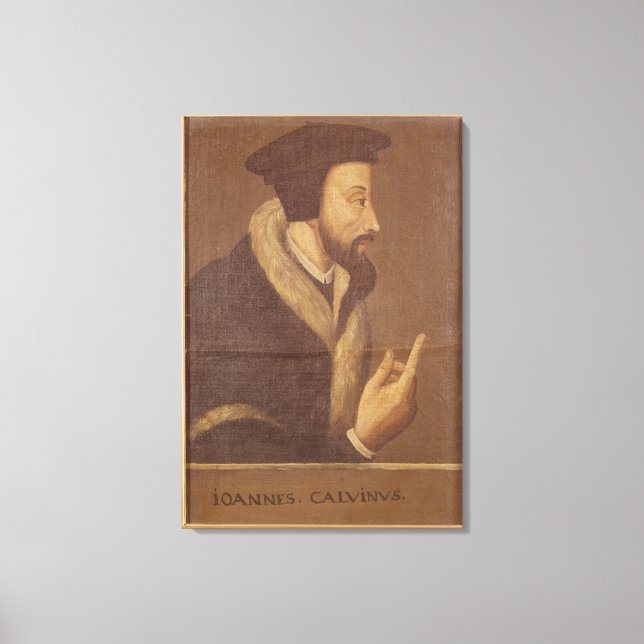 Portrait of John Calvin Canvas Print (Front)