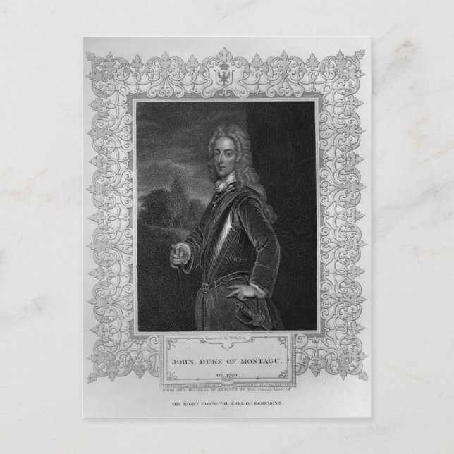 Portrait of John Duke of Montagu Postcard (Front)
