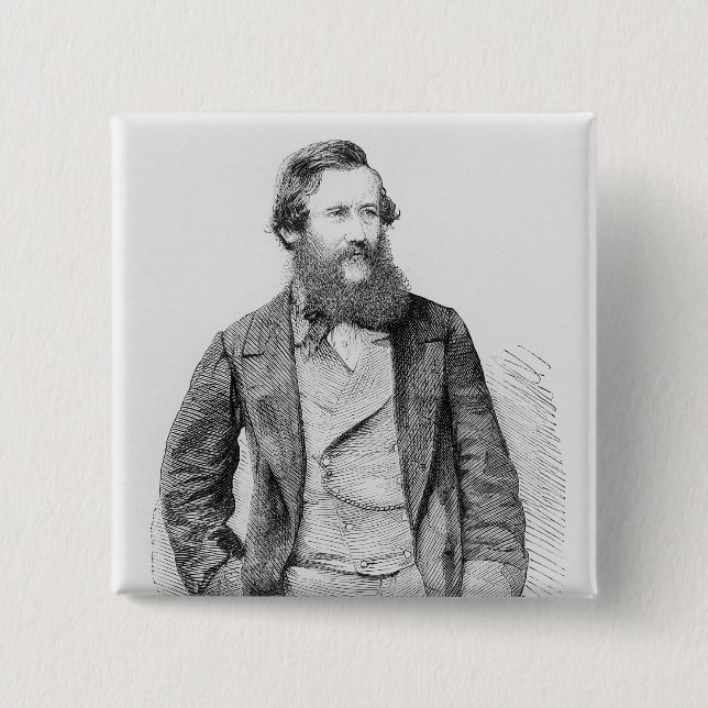 Portrait of John Hanning Speke 15 Cm Square Badge (Front)