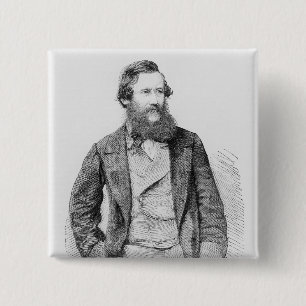 Portrait of John Hanning Speke 15 Cm Square Badge