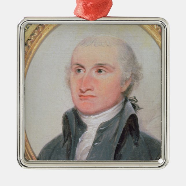 Portrait of John Jay Metal Tree Decoration (Front)