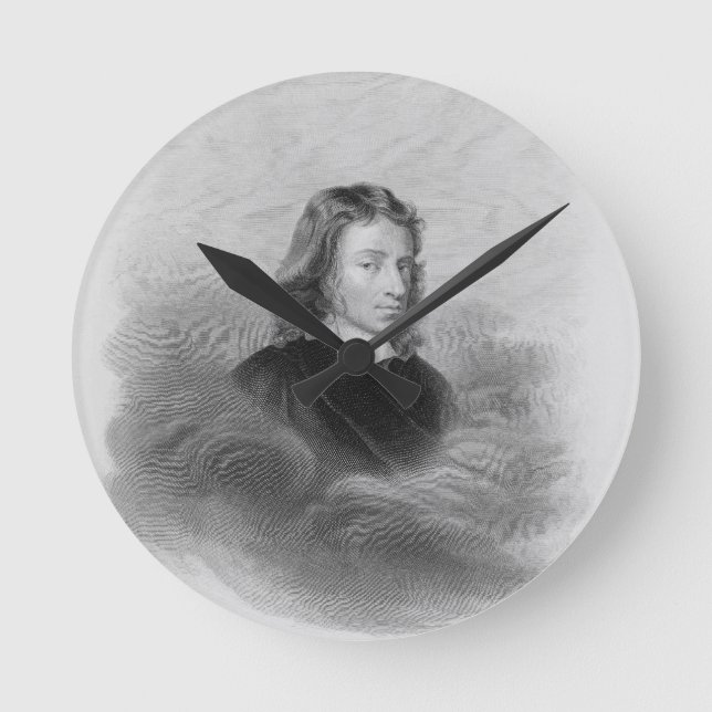 Portrait of John Milton (1608-74) engraved by the Round Clock (Front)
