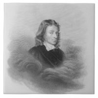 Portrait of John Milton (1608-74) engraved by the