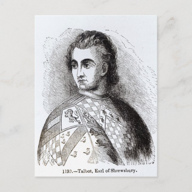 Portrait of John Talbot Postcard (Front)