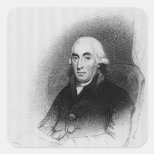 Portrait of Joseph Black Square Sticker