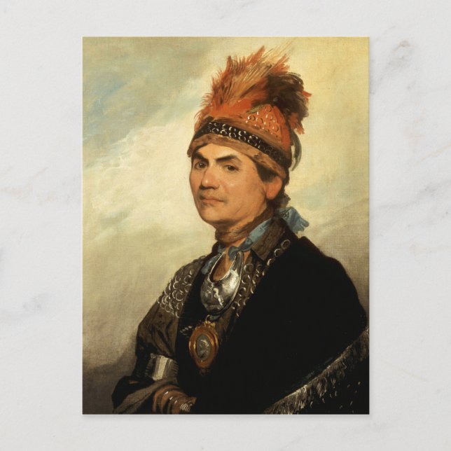 Portrait of Joseph Brant by Gilbert Stuart Postcard (Front)