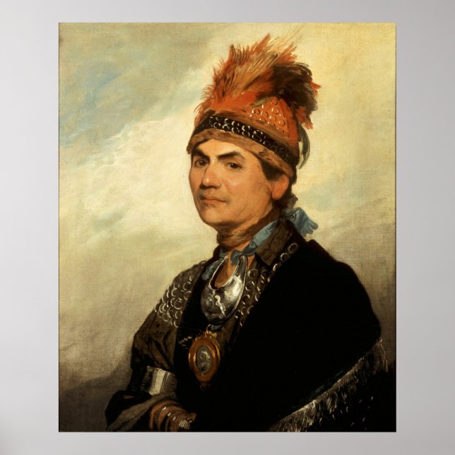 Portrait of Joseph Brant by Gilbert Stuart Poster (Front)