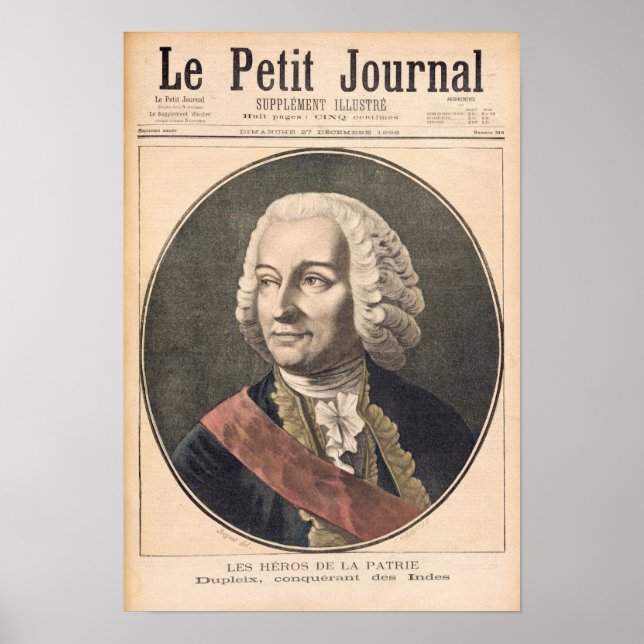 Portrait of Joseph Francis Dupleix Poster (Front)