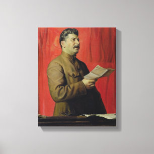Portrait of Josif Stalin, 1933 Canvas Print
