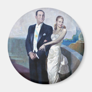 Portrait of Juan Domingo Perón and Eva Duarte Magnet