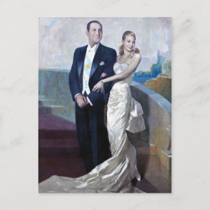 Portrait of Juan Domingo Perón and Eva Duarte Postcard