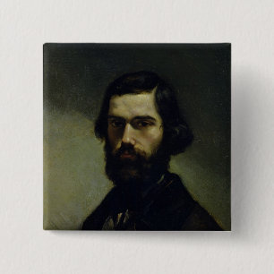 Portrait of Jules Valles c.1861 15 Cm Square Badge