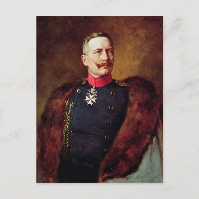 Portrait of Kaiser Wilhelm II Postcard (Front)