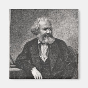Portrait of Karl Marx  1857 Magnet