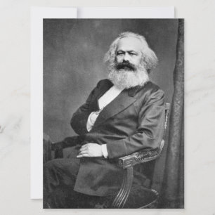 Portrait of Karl Marx (Founder of Marxism) Card