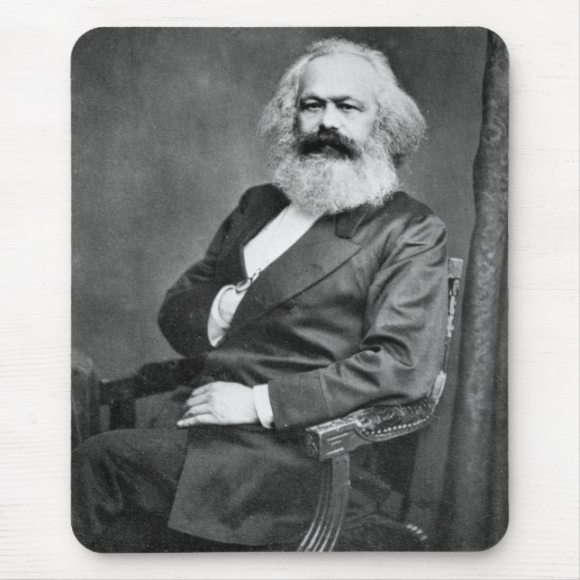 Portrait of Karl Marx (Founder of Marxism) Mouse Pad (Front)