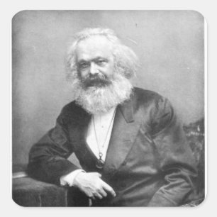 Portrait of Karl Marx Square Sticker
