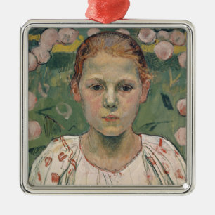Portrait of Kathe von Bach In the Garden Metal Tree Decoration