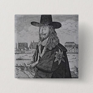 Portrait of King Charles I 15 Cm Square Badge