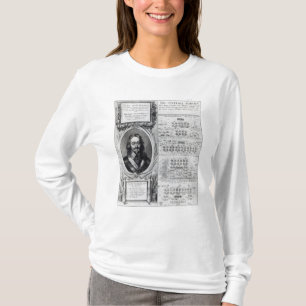 Portrait of King Charles I with diagrams T-Shirt