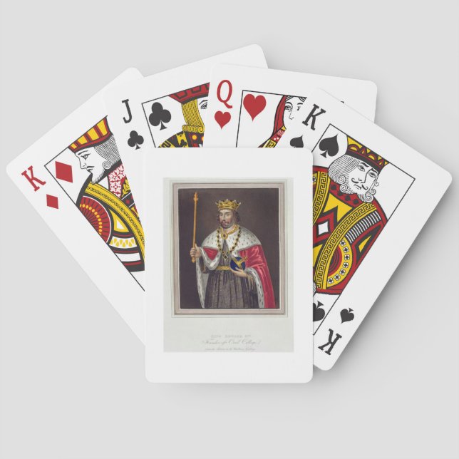 Portrait of King Edward II (1284-1327) Founder of Playing Cards (Back)