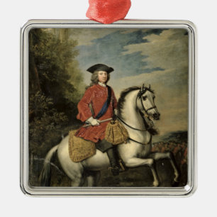 Portrait of King George I, 1717 Metal Tree Decoration