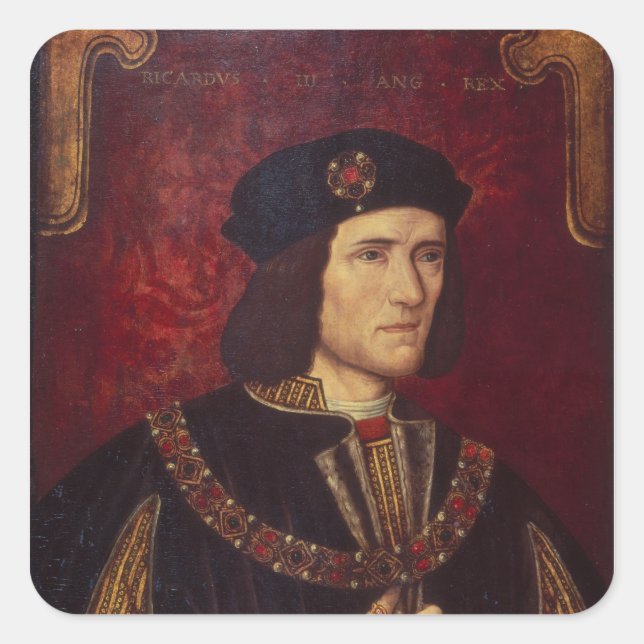 Portrait of King Richard III Square Sticker (Front)