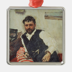 Portrait of Konstantin Korovin , 1891 Metal Tree Decoration