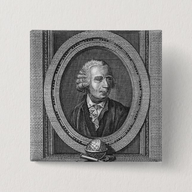 Portrait of Leonard Euler 15 Cm Square Badge (Front)