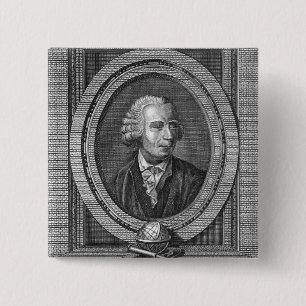 Portrait of Leonard Euler 15 Cm Square Badge