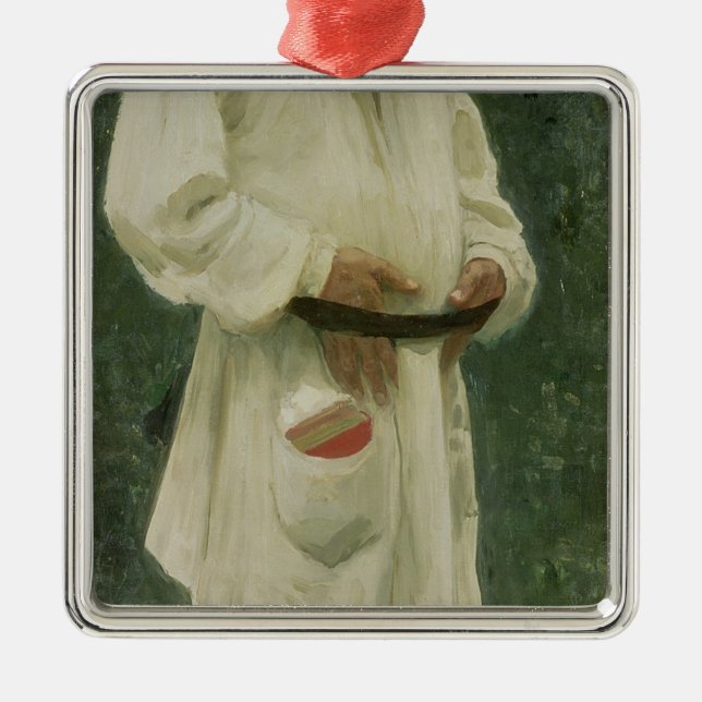 Portrait of Lev Tolstoy  1901 Metal Tree Decoration (Front)