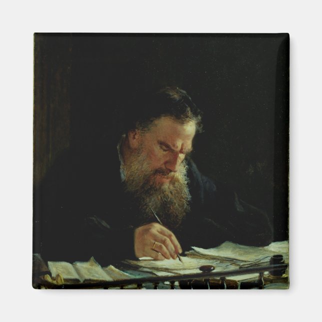 Portrait of Lev Tolstoy Magnet (Front)