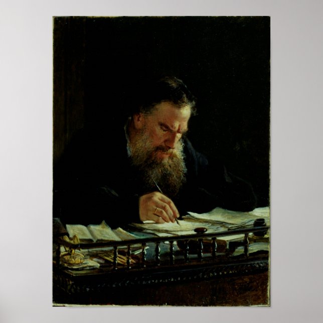 Portrait of Lev Tolstoy Poster (Front)