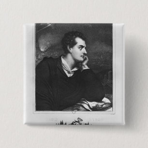Portrait of Lord Byron 15 Cm Square Badge