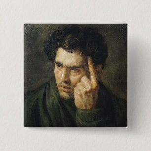 Portrait of Lord Byron 15 Cm Square Badge