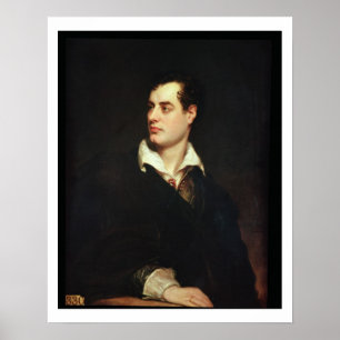 Portrait of Lord Byron (1788-1824) (oil on canvas) Poster
