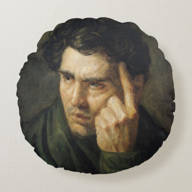 Portrait of Lord Byron Round Cushion (Front)