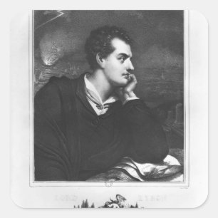 Portrait of Lord Byron Square Sticker