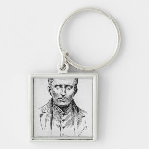 Portrait of Louis Braille Key Ring