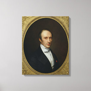 Portrait of Louis Cauchy Canvas Print