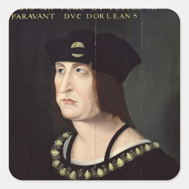 Portrait of Louis XII  King of France Square Sticker (Front)